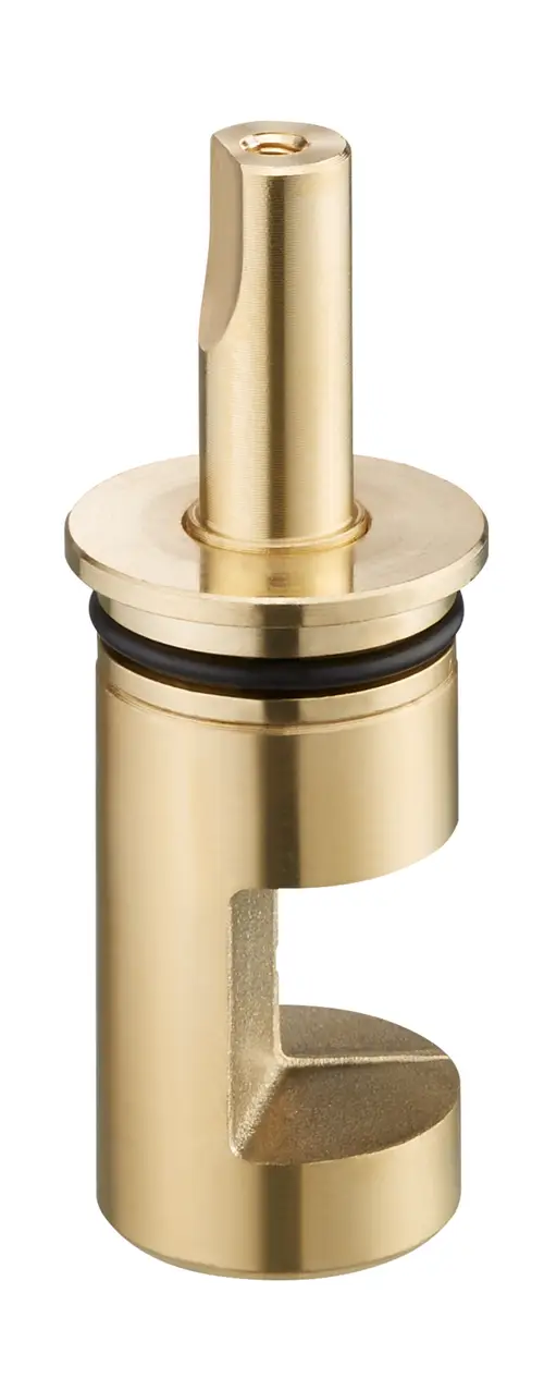 Regelstück aus Messing für einen Dreiwegemischer. Die Bauform zeigt eine Verbindung mit Dichtungssatz. Oventrop-Produkt, geeignet für bestimmte Installationen.